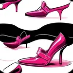 dark pink high-heeled pumps image